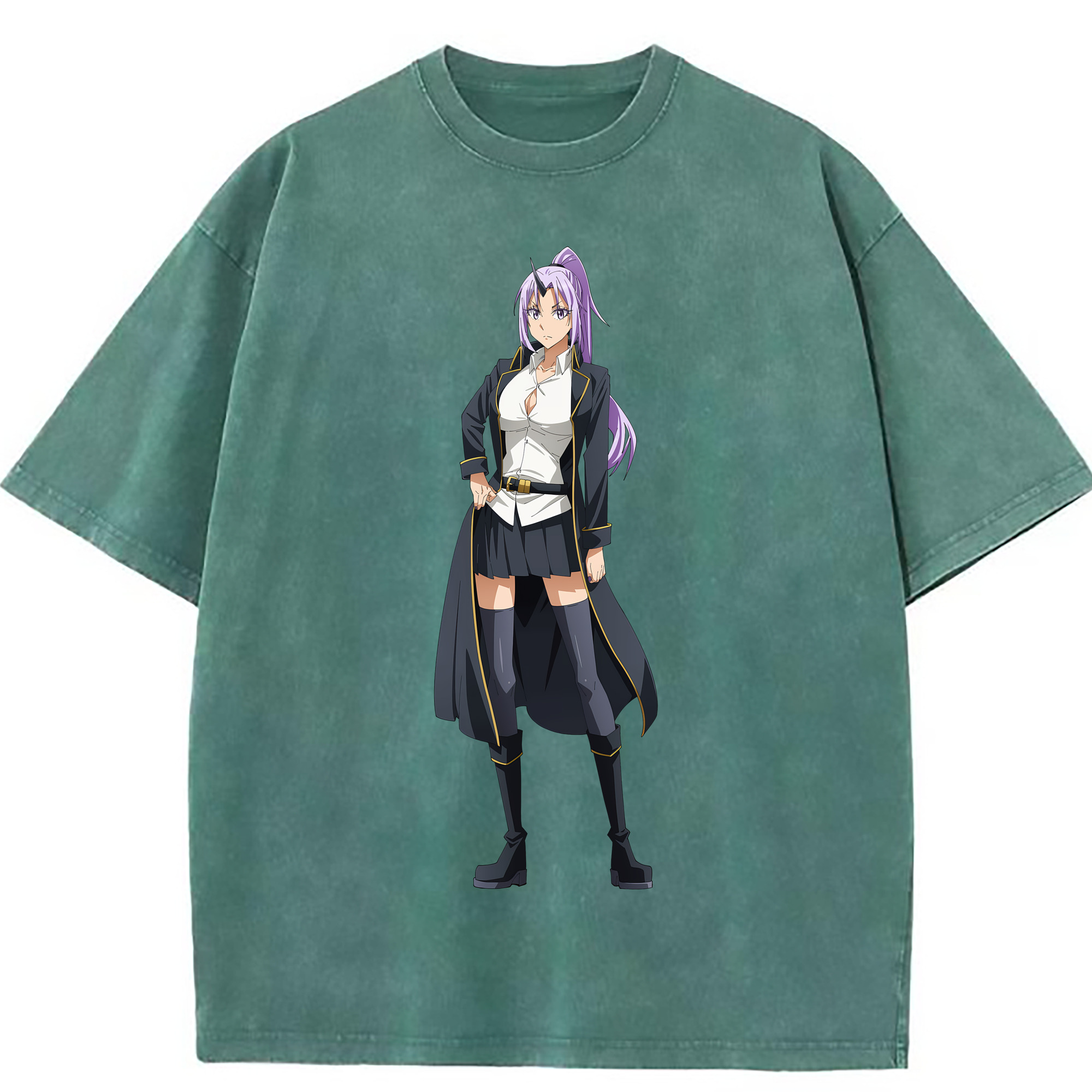 （画像用） 転スラ Regarding Reincarnated to Slime 綿100% ヴィンテージ風 半袖Tシャツ（フロントプリント）